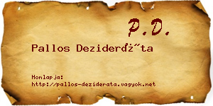 Pallos Dezideráta névjegykártya